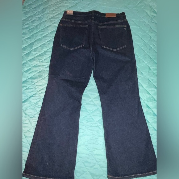 Madewell Jeans Denim Cali Demi Boot Cut Lucille Wash Dark Blue Solid Navy Cotton - Picture 7 of 14